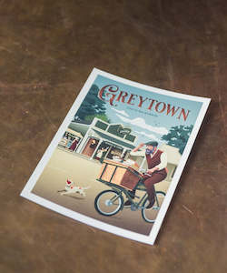 Book a Bicycle Courier Postcard - Greytown - Blackwell Press Exclusive