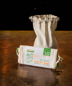 Organic Cotton 3 x Small Bulk Bin Bags