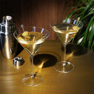 Viski Stemmed Crystal Martini Glasses - Set of 2