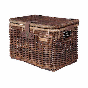 Picnic Baskets: BASIL - DENTON RATTAN BASKET WITH LID