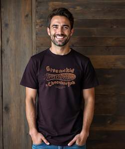 Clothing And Hats: Give That Kid A Chocolate Fish Tee Shirt - Plum