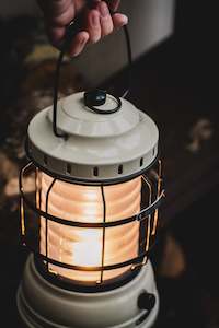 Lighting: Barebones Forest Lantern - Vintage White