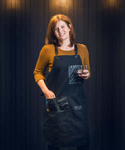 Aprons: S&R Leather Pocket Fashionista Apron - Blackout Edition