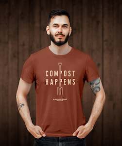 Sale: Compost Happens Tee Shirt - Blackwell Heritage Harvest - Clay NEW