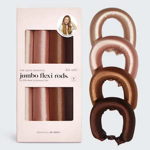 Kitsch Satin Jumbo Flexi Rods 4pc - Rosewood