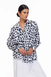 Defiant Shirt - Exclusive Ivory/Midnight Leopard Print