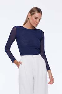 No Blurred Lines Top - Navy