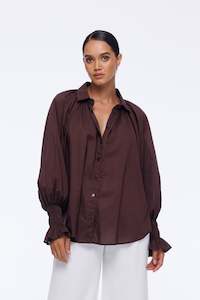 Autumn Essentials: Edith Shirt - Chocolate