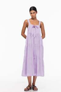 Linen Edit: S25/50697 Kiss Me Again Dress - Laila Purple