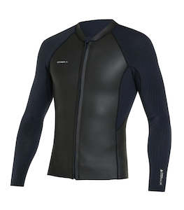 Clothing: O'Neill Hyperfreak 2mm Front Zip Long Sleeve Wetsuit Jacket - Sum24