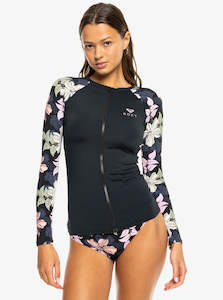 Roxy Sunny Floral Long Sleeve Zip Thru Rash Top - Sum24