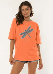 Clothing: Amuse Society Dragonfly Boyfriend Tee - Sum24