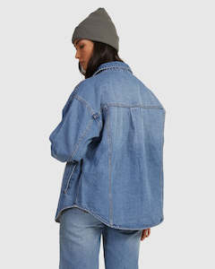 Clothing: RVCA Womens Indie Denim Shacket Win24