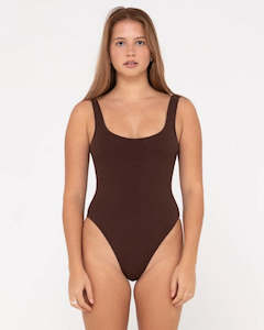 Rusty Sandalwood Retro One Piece Swimwear - Sum24