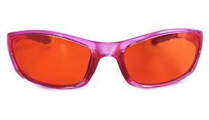 Sunglass: Kids NightFall Wrap Blue Blocking Glasses - Pink