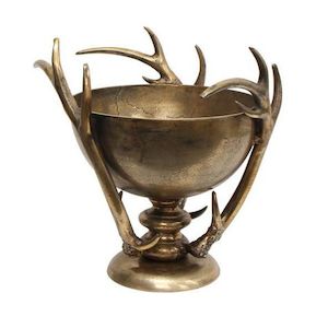 Spectacular Antler Bowl - Antique Gold