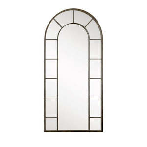 Archie Arch Mirror Antique Brass