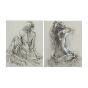 Hair care: SULTRY I & II CHARCOAL SKETCH ON LINEN