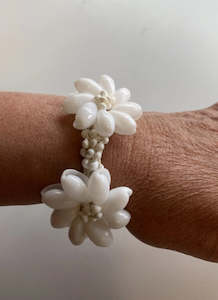 Bracelet rafia/shell