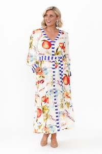 Sennia White Tropical Tie Dress