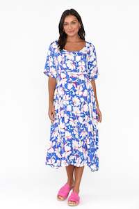 Womenswear: Zaelia Blue Bloom Crescent Dress