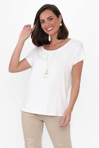 Womenswear: Eadie White Bamboo Top