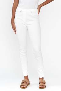 Womenswear: Reed White Stretch Cotton Pants