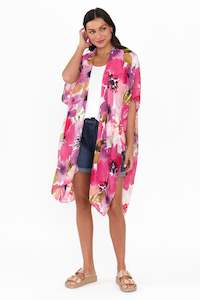 Womenswear: Shontay Pink Floral Kimono