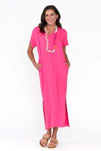 Womenswear: Jena Hot Pink Bamboo Maxi Dress