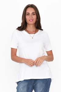 Womenswear: Hamilton White Cotton Tee