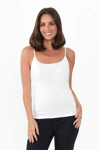 Womenswear: White Micro Modal Singlet