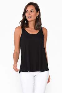 Black Bamboo Relaxed Singlet