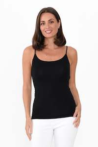 Womenswear: Black Micro Modal Singlet