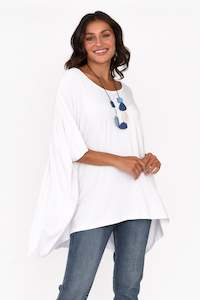 Womenswear: Sorronda White Bamboo Batwing Top