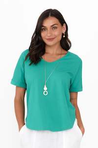 Womenswear: Toronto Green Cotton Tee