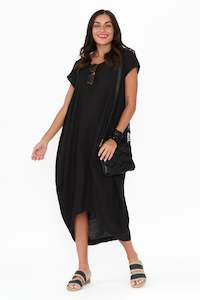 Verity Black Linen Dress