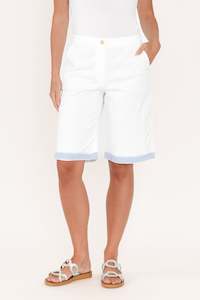 Charlie White Trim Cotton Shorts