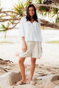 Womenswear: Britannia Natural Linen Shorts