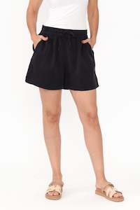 Womenswear: Blitz Washed Navy Lyocell Shorts