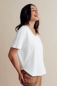 Womenswear: Toronto White Cotton Tee