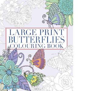 Large Print Butterflies Colouring Book