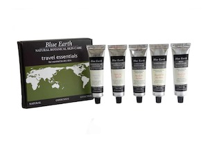 Products: Travel Essentials Pack (normal/dry) Blue Earth Natural Skin Care