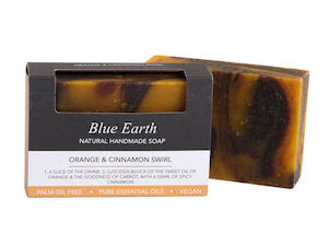 Orange & Cinnamon Swirl Soap Blue Earth Natural Skin Care