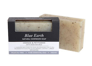 Orange, Petitgrain & Dead Sea Mud Soap Blue Earth Natural Skin Care