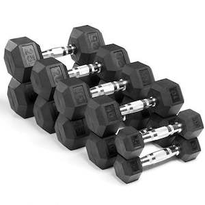 ROCKIT Rubber Hex Dumbbell (sold as singles)