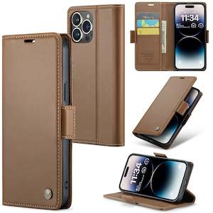 Internet only: iPhone 14 Pro Max CaseMe 023 Wallet Flip Cover, RFID Protection, Card Holder