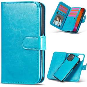 iPhone 13 Mini Case Double Wallet (Blue)