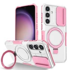 Samsung Galaxy S25 Magsafe Sliding Cover Case (PinkWhite)