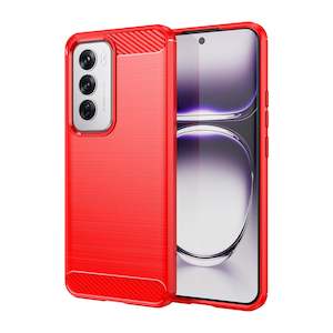 OPPO Reno 12 Carbon Fibre Brushed Case (Red)