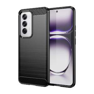 OPPO Reno 12 Carbon Fibre Brushed Case (Black)